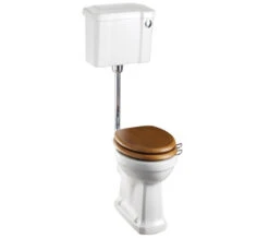 Burlington White Slimline Low Level WC With Front Button Cistern