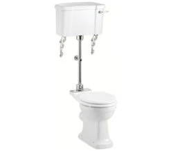 Burlington Medium Level WC With White Ceramic Lever