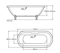 Royce Morgan Kensington White Double Ended Traditional Bath