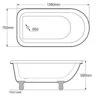 Royce Morgan Orlando Single Ended White Bath 1380 X 750mm With Feet -Duravit Store QS V75384 2 mn