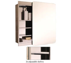 RAK Slide Stainless Steel 500 X 700mm Slider Door Mirror Cabinet 5 RAK Slide Stainless Steel 500 X 700mm Slider Door Mirror Cabinet -Duravit Store QS V76311 3 mn