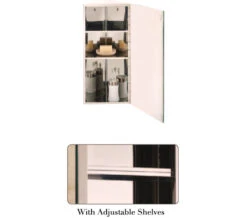 RAK Riva Stainless Steel Single Corner Cabinet With Mirrored Door 380 X 650mm -Duravit Store QS V76314 3 mn