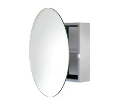 Croydex Severn Stainless Steel Circular Door Mirror Cabinet -Duravit Store QS V76339 1 mn