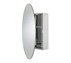 Croydex Tay Stainless Steel Oval Door Mirror Cabinet -Duravit Store QS V76340 3 mn