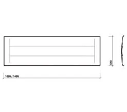 Twyford Luna-Neptune 1700mm White Front Bath Panel - NL7700WH -Duravit Store QS V76580 2 mn