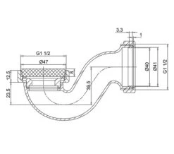 Clearwater Shallow Seal P Trap -Duravit Store QS V77498 2 mn