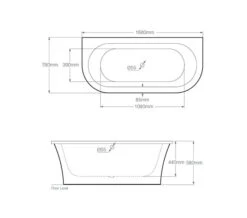 Royce Morgan Kirkstall Back To Wall Freestanding White Bath 1680 X 780mm 5 Royce Morgan Kirkstall Back To Wall Freestanding White Bath 1680 X 780mm -Duravit Store QS V77534 2 mn