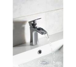 Roper Rhodes Sign Open Spout Basin Mixer Tap Chrome With Click Waste