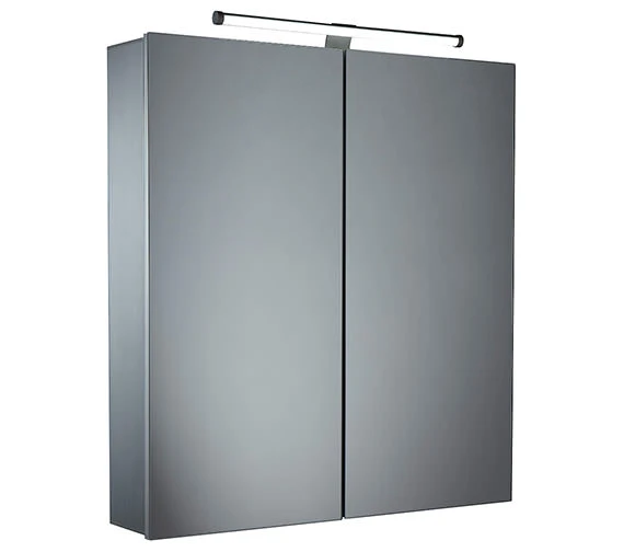 Tavistock Conduct Aluminium Double Door Mirror Cabinet With LED Light 4 Tavistock Conduct Aluminium Double Door Mirror Cabinet With LED Light - Image 2
