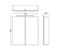 Tavistock Conduct Aluminium Double Door Mirror Cabinet With LED Light 8 Tavistock Conduct Aluminium Double Door Mirror Cabinet With LED Light -Duravit Store QS V79469 2 mn
