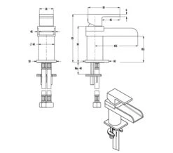 Crosswater Water Square Mini Monobloc Chrome Basin Mixer Tap - WS114DNC -Duravit Store QS V9999001 2 mn