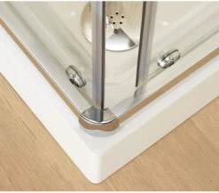 Lakes Classic Silver Semi Frame-less Corner Entry Enclosure - CLVC075S -Duravit Store Semi Frameless Corner 3 mn